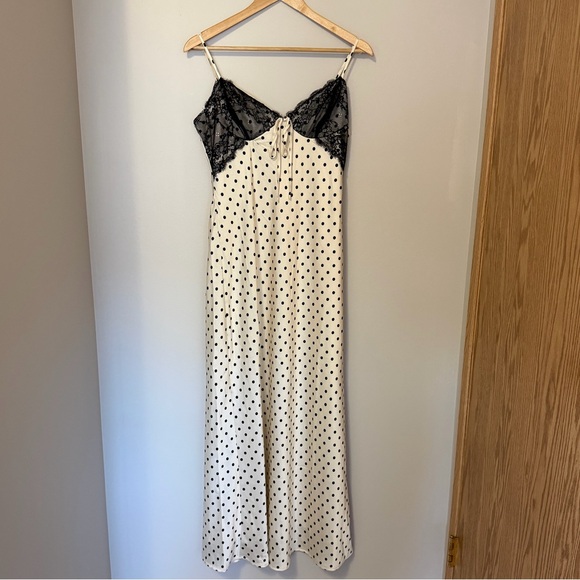Thirty Thirty Dresses & Skirts - Polka Dot Maxi Dress Black and Cream